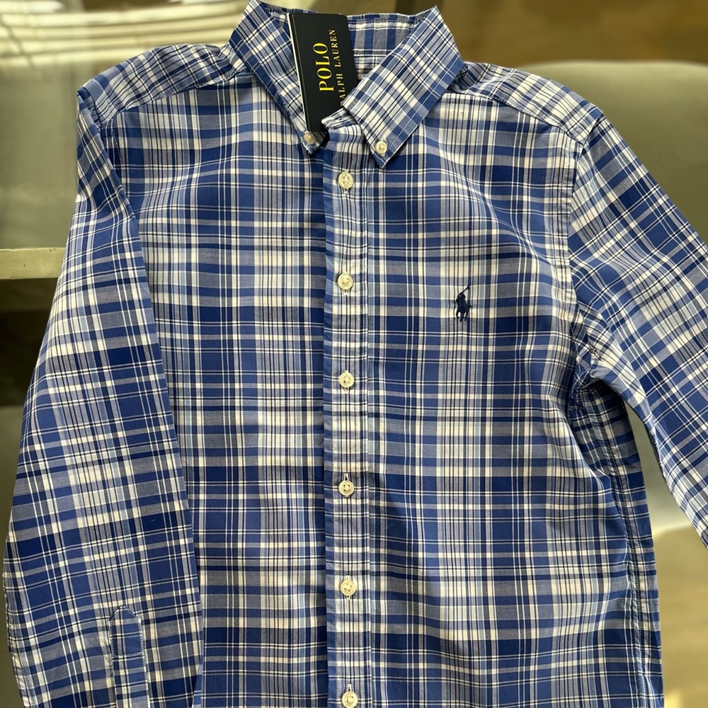 Polo by Ralph Lauren Boys Blue Plaid Shirt
